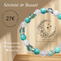 Bracelet Sérénité & Beauté – Amazonite, Quartz rose et Fluorite