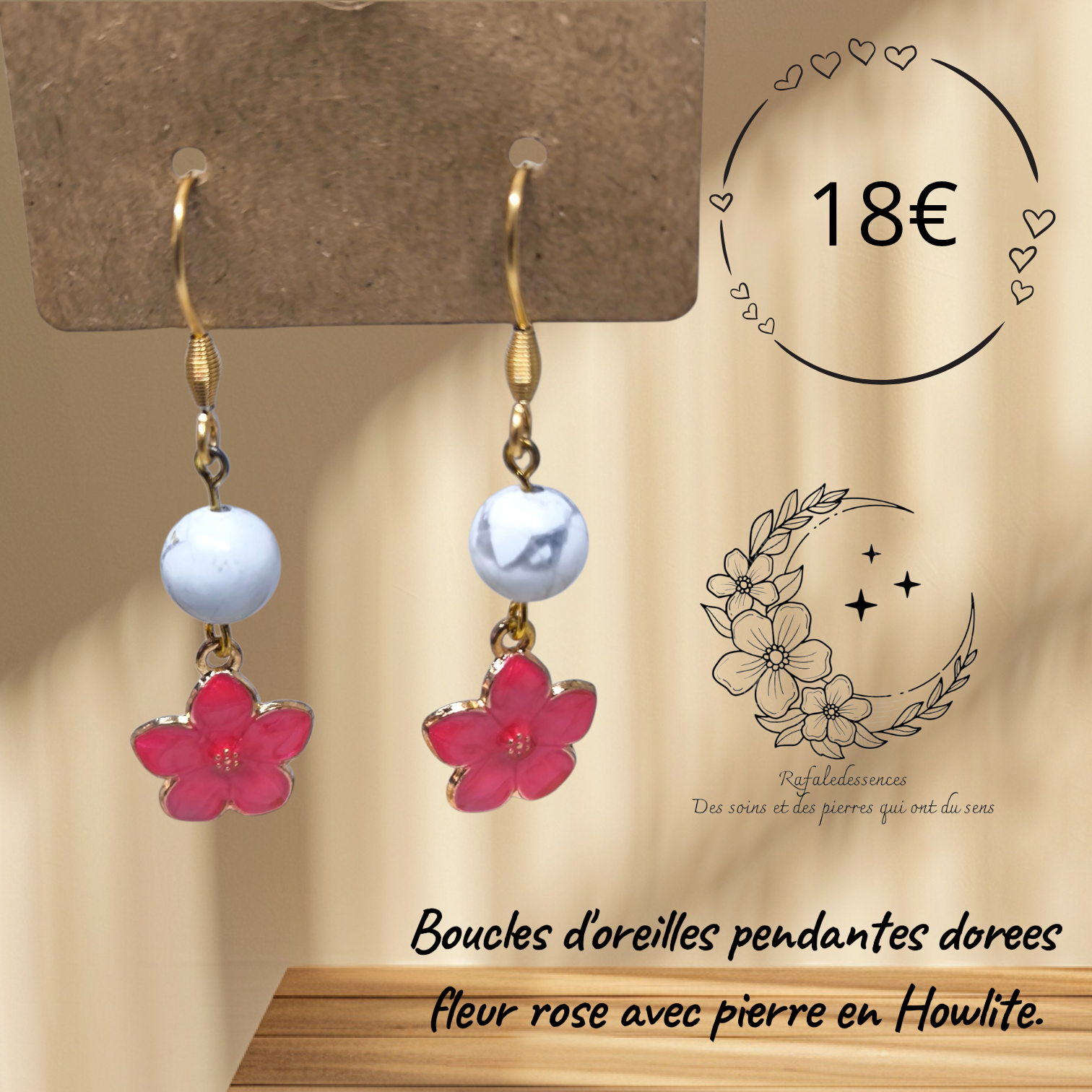 Boucles d’oreilles pendantes – Douceur et apaisement