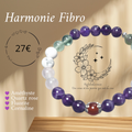 Bracelet Harmonie Fibro – Améthyste, Quartz rose, Fluorite et Cornaline