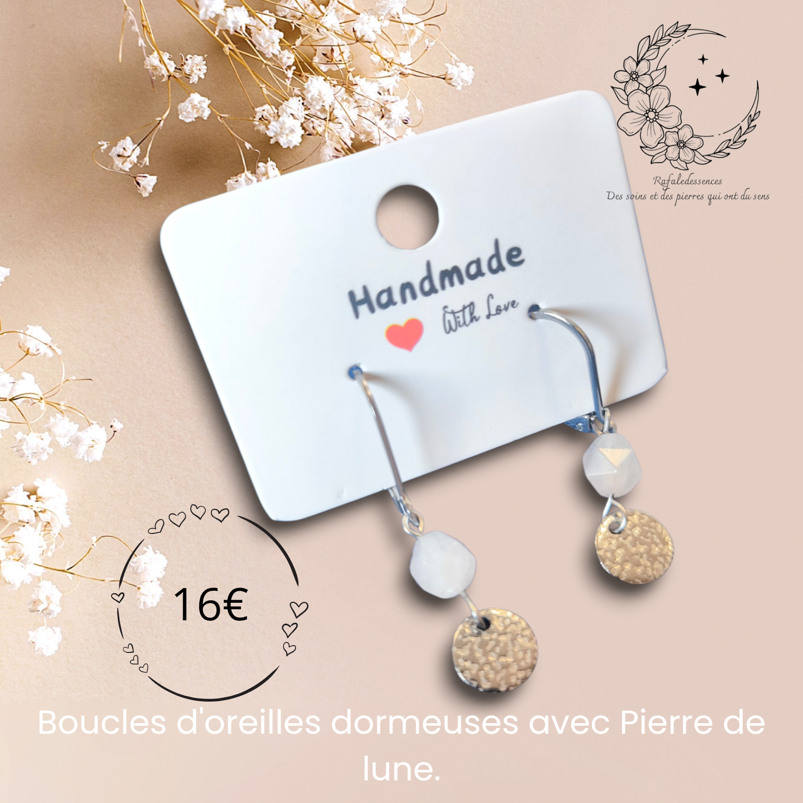 Boucles d’oreilles dormeuses – Douceur et mystère